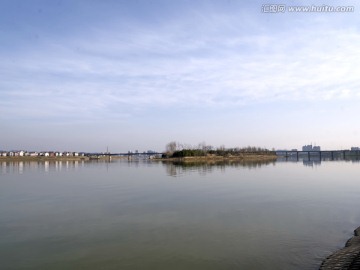 兰溪兰江灵羊岛黄湓大桥全景