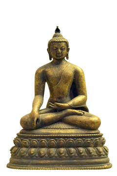 藏传佛教文物 元代释迦佛铜像