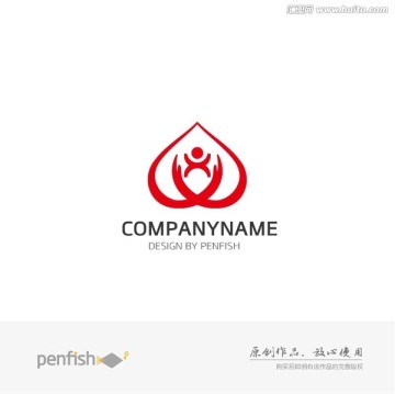 母婴行业心形logo