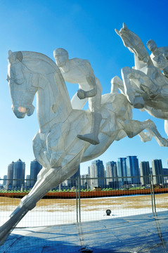 骑马运动雕塑