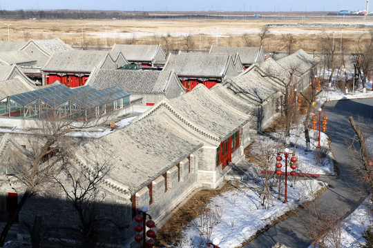 青砖 灰瓦 中国传统建筑 砖墙