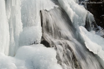 冰瀑 冰块 冰溜 冰水