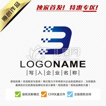 B字母科技LOGO