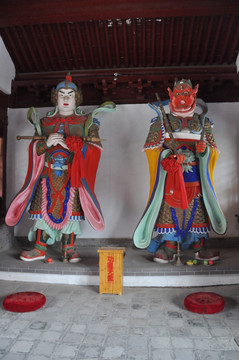 韦陀和王灵官神像雕塑