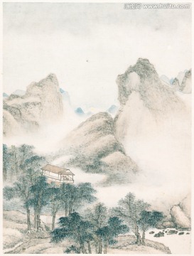 清 萧云从 山水册页高清图