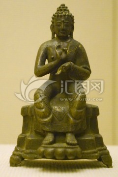 藏传佛教文物 明代弥勒佛铜像
