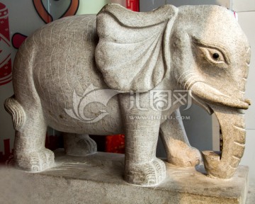 大理石雕塑大象