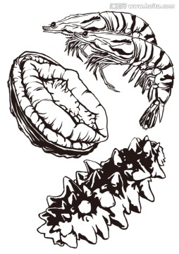 鲍鱼 海参 对虾