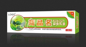 皮肤抑菌乳膏 平面图