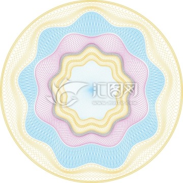 矢量防伪团花