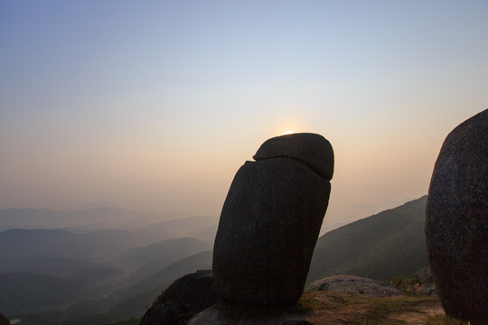 钦州五皇山 南阳石 日出风光