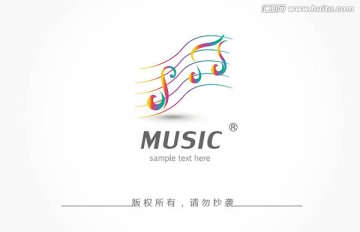 音符logo 音乐logo