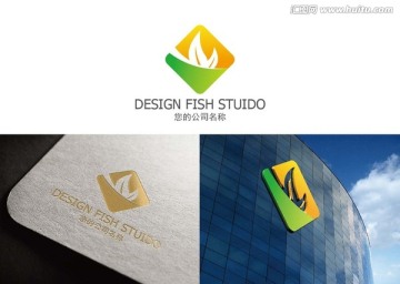 树叶logo设计 科技logo