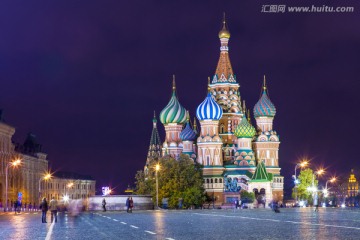 莫斯科 圣瓦西里大教堂 夜景