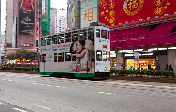 香港街景 有轨电车