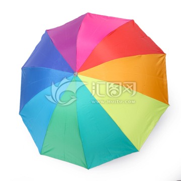 雨伞彩虹色