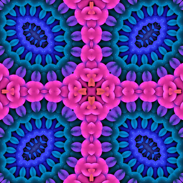 拼花花型 立体背景