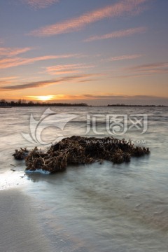 唯美大自然之黄昏海景海滩