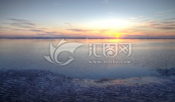 唯美大自然之黄昏海景夕阳海滩