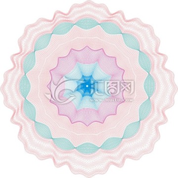 防伪多彩团花
