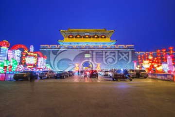 青州阜财门夜景