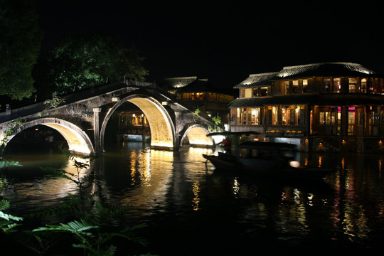 乌镇西栅夜景