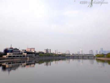 义乌东江大桥义乌江全景