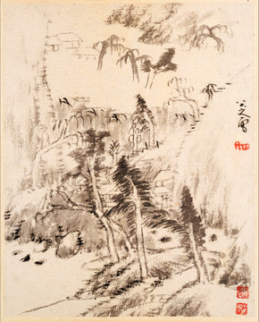 八大山人 山水画