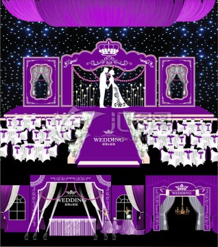深紫色婚礼