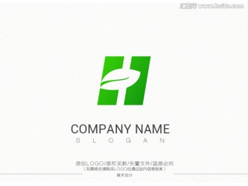 H字母标志logo