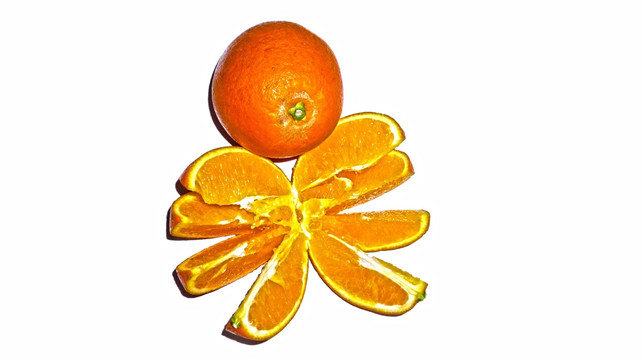 切开的橙子 橙子果肉