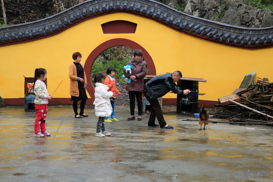 寺庙建筑 游客