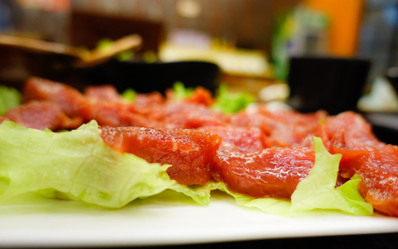 秘制牛肉条火锅配菜