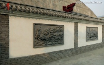 唐语砖雕文化墙