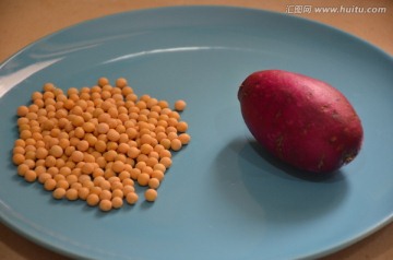 紫薯黄豆