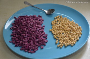 紫薯黄豆