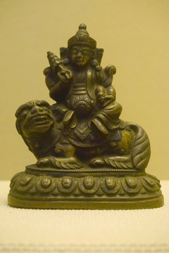 藏传佛教文物 清代毗沙门天王像