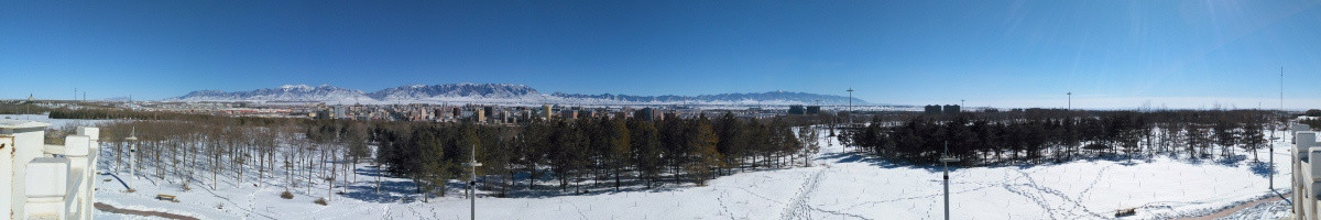 雪后的左旗营盘山公园（全景图）