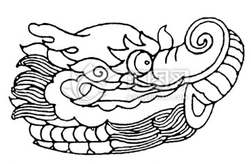中国上古神兽 描线图 蚣蝮
