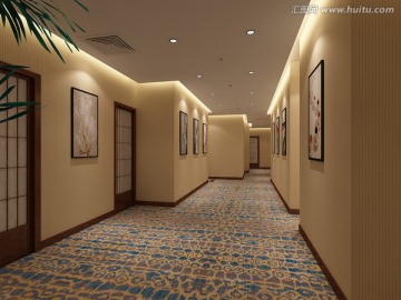 美容中心过道3D模型