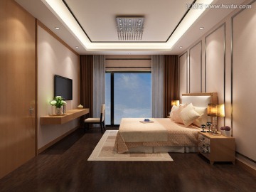 中式卧室3D模型