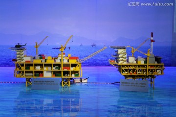海上采油 中海油 沙盘 模型