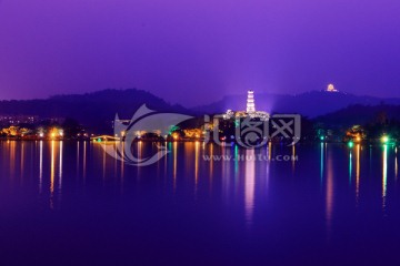 惠州西湖亮灯