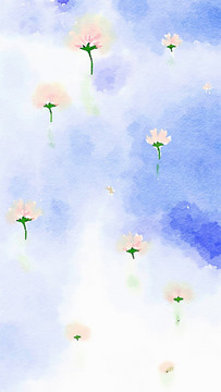 水彩花卉底纹