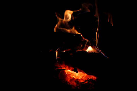 燃烧的木材