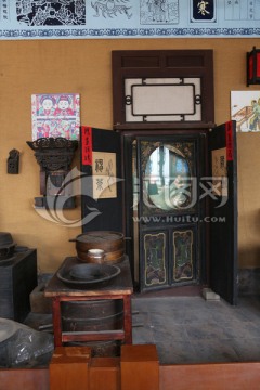 旧社会厨房 灶台 炊具