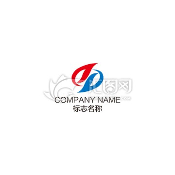 红蓝搭配企业通用logo设计