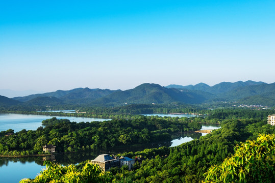 杭州西湖全景