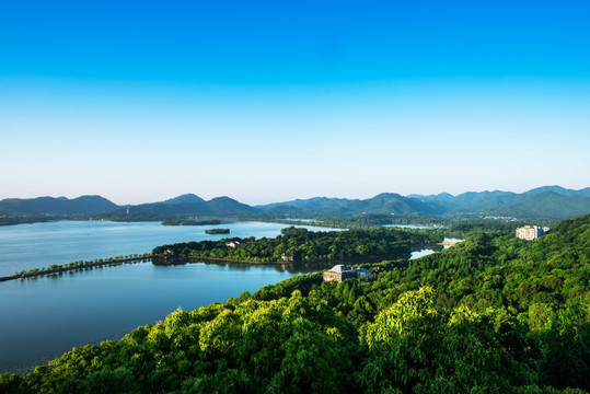 杭州西湖全景