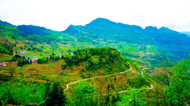 山地 农村 高山沟谷